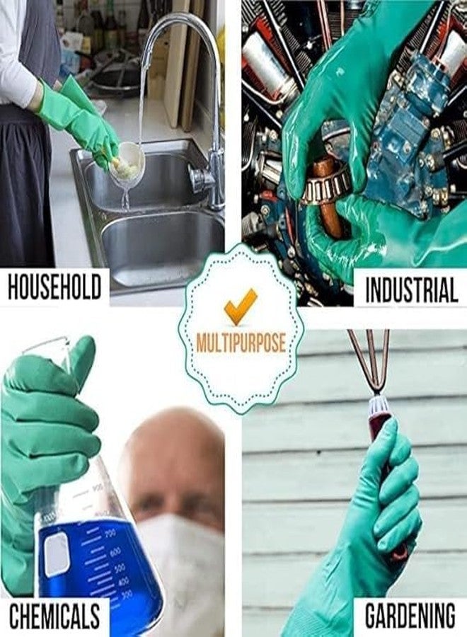 Veltrix Rubber Latex Non-Slip Household Kitchen Gloves, Large Size - For Laundry, Dishwashing, Gardening, Scrubbing,Cleaning or light Industrial purpose - Image 5